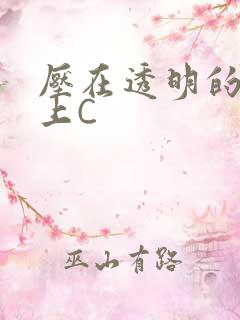 压在透明的玻璃上C