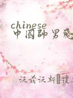 chinese中国帅男飞机