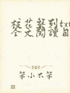 校花系列txt全文阅读目录