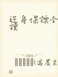 近身保镖全文阅读