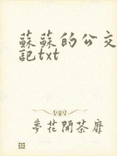 苏苏的公交车日记txt