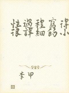 性过程写得很黄很详细的小说