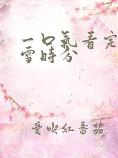 一口气看完在暴雪时分