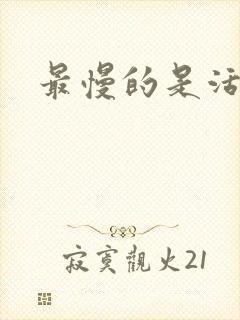 最慢的是活着