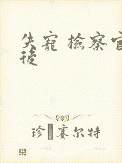 失宠 检察官皇后