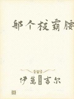 那个校霸腰好软