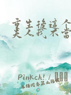 重生后这个总裁夫人我不当了