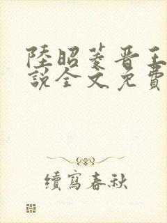 陆昭菱晋王的小说全文免费阅读