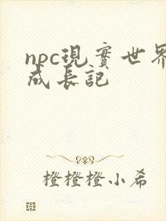 npc现实世界成长记