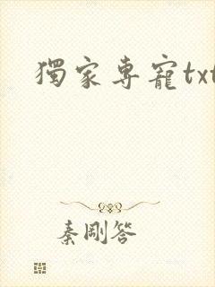 独家专宠txt