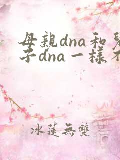 母亲dna和儿子dna一样不