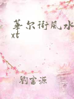 华尔街风水师txt