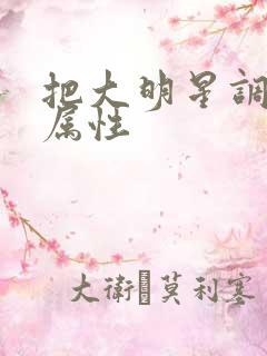 把大明星调成专属性