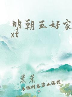 明朝五好家庭txt