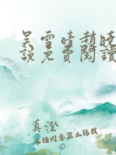 吴雪晴赵晓东小说免费阅读