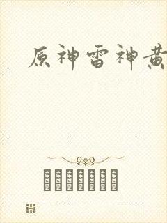 原神雷神黄本本