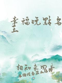 幸福晚点名 大王