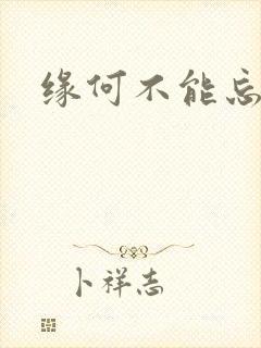 缘何不能忘记你