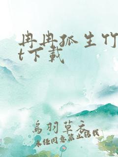 冉冉孤生竹txt下载