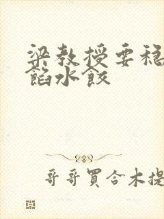 梁教授要稳住肉馅水饺