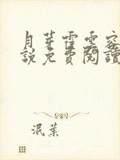 月芽霍云容的小说免费阅读