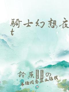 骑士幻想夜txt