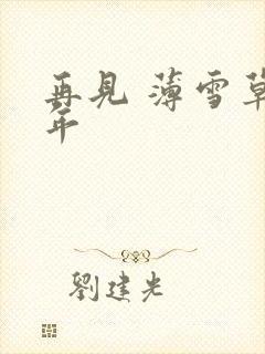 再见 薄雪草少年