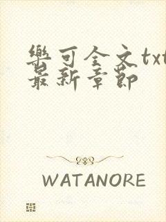 乐可全文txt最新章节