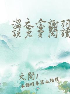 温衣念谢羽渊小说免费阅读