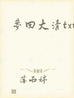 梦回大清txt