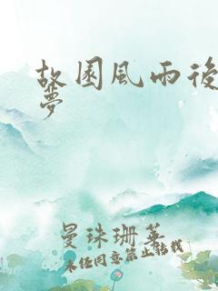 故园风雨后白日梦