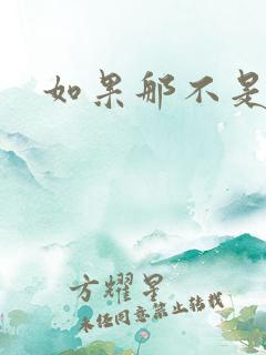 如果那不是爱情