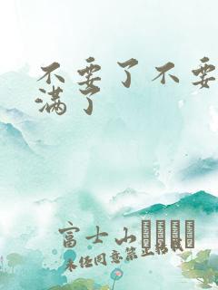 不要了不要了太满了