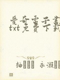 爱奇电子书下载txt免费下载