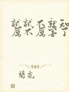 试试不就知道我厉不厉害了