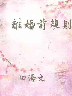 离婚前规则小说