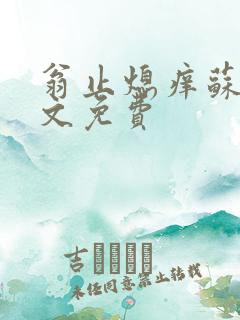 翁止熄痒苏钥全文免费