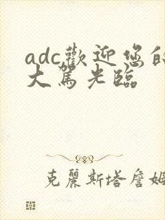 adc欢迎您的大驾光临