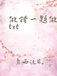 做错一题做一次txt