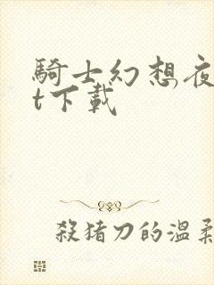 骑士幻想夜txt下载