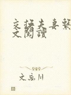 交换夫妻系列全文阅读