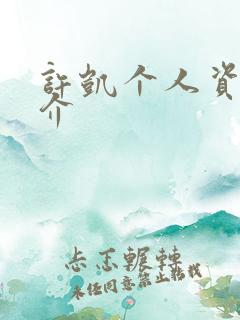 许凯个人资料简介