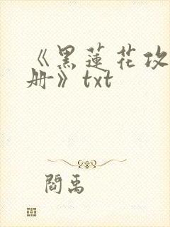 《黑莲花攻略手册》txt