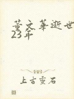 董文华逝世2023年