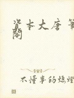 资本大唐 笔趣阁