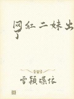 网红二妹出啥事了