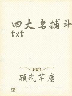 四大名捕斗将军txt