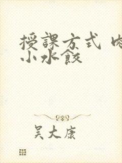 授课方式 肉馅小水饺