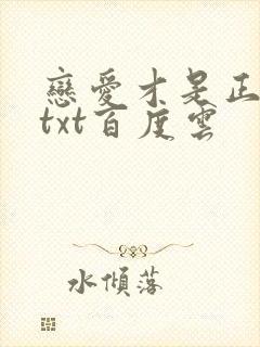 恋爱才是正经事txt百度云