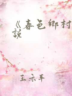《春色乡村》小说